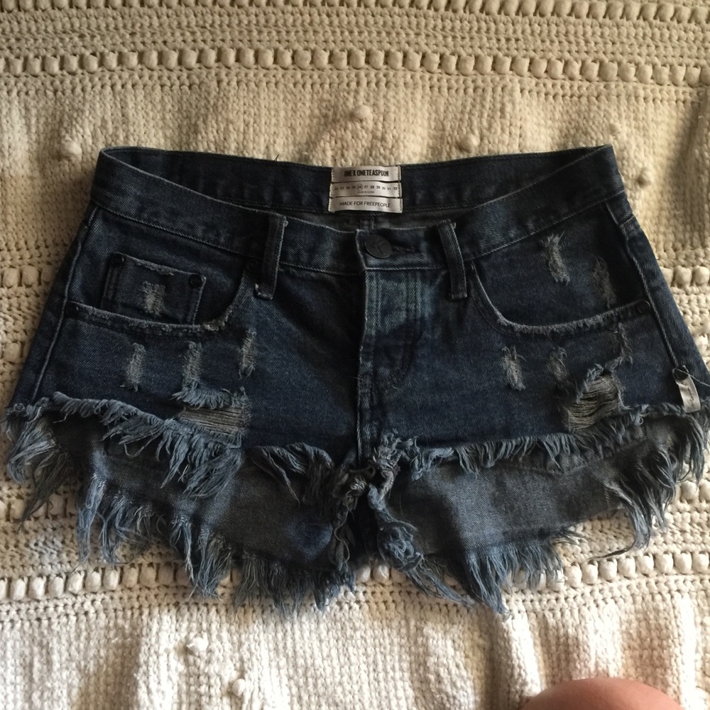 One by One Teaspoon Dark Denim Bonitas Shorts